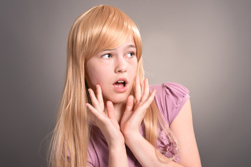 Naklejka premium Portrait of beautiful girl
