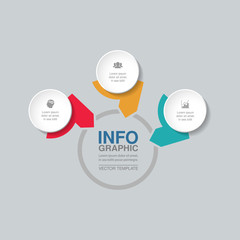 Vector infographic template for diagram, graph, presentation, chart, business concept with 3 options.