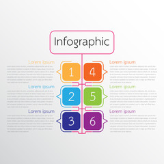 Vector infographic templates used for detailed reports. All 6 topics.