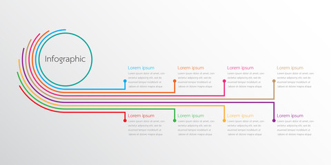 Vector infographic templates used for detailed reports. All 8 topics.