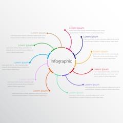 Vector infographic templates used for detailed reports. All 11 topics.
