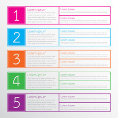 Vector infographic templates used for detailed reports. All 5 topics.