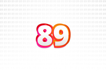 Number 89 on Number 89 background