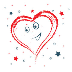 Heart shape design for love symbols, t shirt printing.