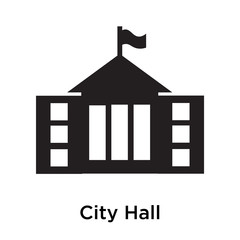 City Hall icon vector sign and symbol isolated on white background, City Hall logo concept