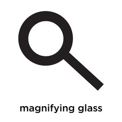magnifying glass icon vector sign and symbol isolated on white background, magnifying glass logo concept
