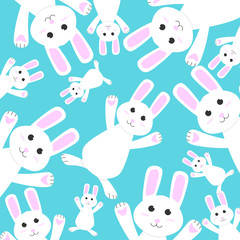Rabbit easter cartoon cute. vector and illustration