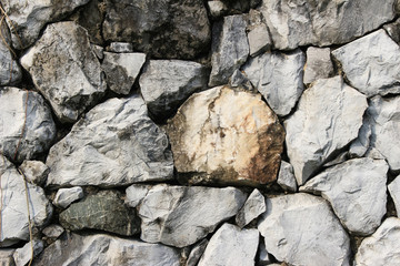 rough rock stone texture in the wall which is aged, grunge and dirty