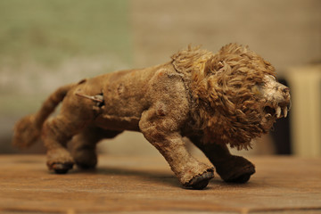 jouet automate lion américain 1920