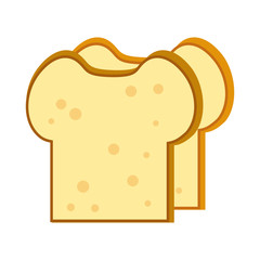 Delicious bread slices vector illustration graphic design