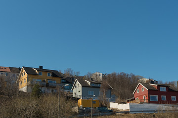 Typical houses and architecture in Narvik / Norway
