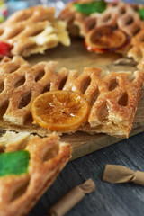 coca de Sant Joan, sweet flat cake from Catalonia