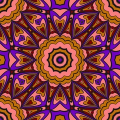 Seamless texture of floral ornament. Vector illustration. For the interior design, printing, web and textile