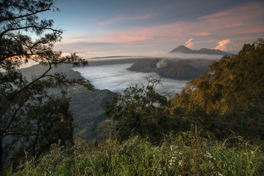 Morning view at Mount Bromo, East Java, Indonesia