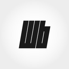 Initial Letter WB Logo Template Vector Design