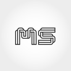 Initial Letter MS Logo Template Vector Design