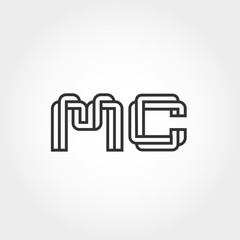 Initial Letter MC Logo Template Vector Design