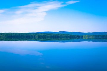 Summer lake view from Sotkamo, Finland.