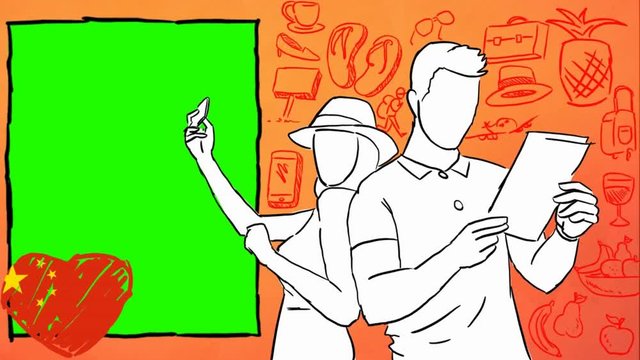 China hand drawn tourism