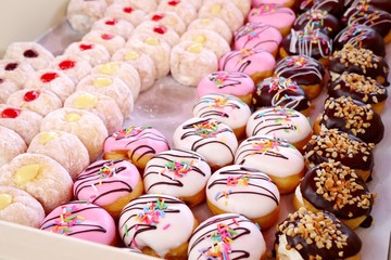 Sweet donuts at street food