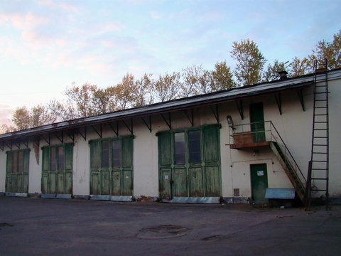 Old garage facade