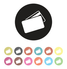 Fototapeta premium floating credit card icon set