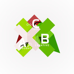 Vector infographic options banner, paper style design