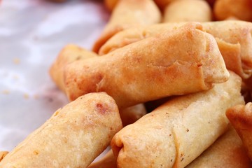 spring rolls at street food