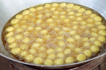 fried sweet potato at street food