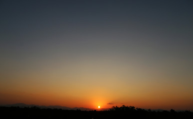 Fototapeta na wymiar View sunset Concept homesick