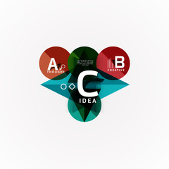 Vector infographic options banner, paper style design