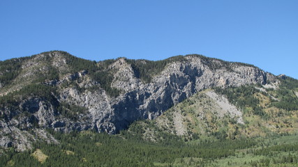Obraz premium Rugged Peaks By Barrier Lake, Kananaskis Country, Alberta