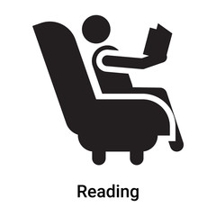 Reading icon vector sign and symbol isolated on white background, Reading logo concept