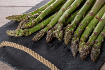 close up of bunch of fresh asparagus