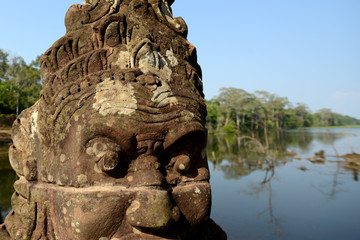 CAMBODIA SIEM REAP ANGKOR THOM SOUTH GATE