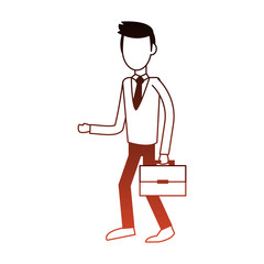 Businessman with briefcase cartoon vector illustration graphic design