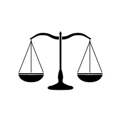 Law scale icon Vector illustration