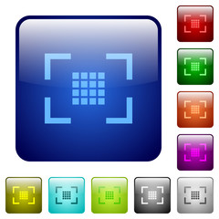 Camera sensor settings color square buttons