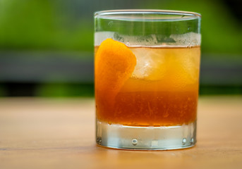 Whiskey Drink and Orange Peel