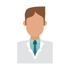 Doctor faceless profile vector illustration graphic design