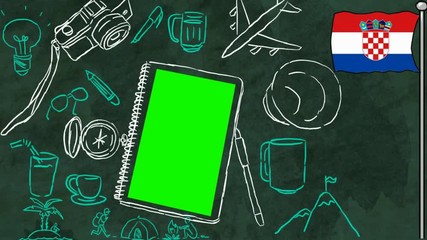 Croatia hand drawn tourism - Powered by Adobe