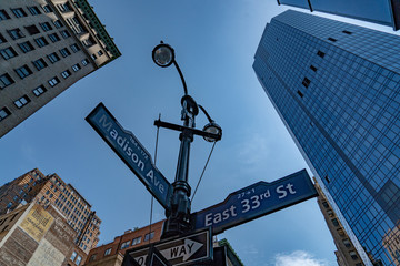 madison avenue 33rd street sign nyc