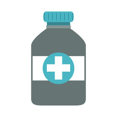 Obraz premium Medicine bottle isolated vector illustration graphic design