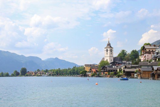 St. Wolfgang, Wolfgangsee, Panoramablick, Österreich