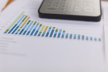 Business analysis - accounting report with calculator