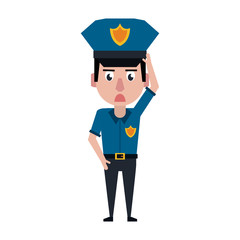 Cute police officer cartoon vector illustration graphic design