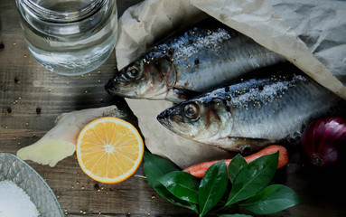 Prepare to cook a course of herring