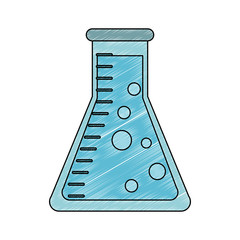 Flask chemistry lab vector illustration graphic design