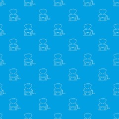 Meat grinder pattern vector seamless blue repeat for any use