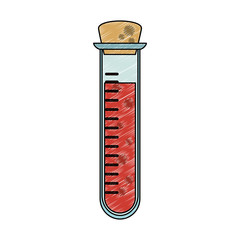 Blood test tube vector illustration graphic design